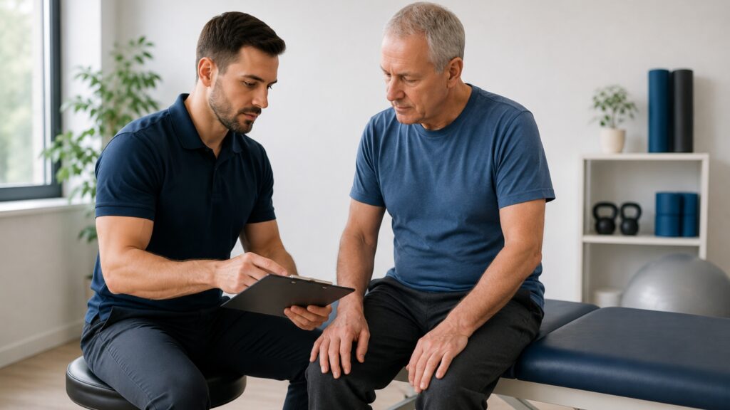 Therapist explains first appointment