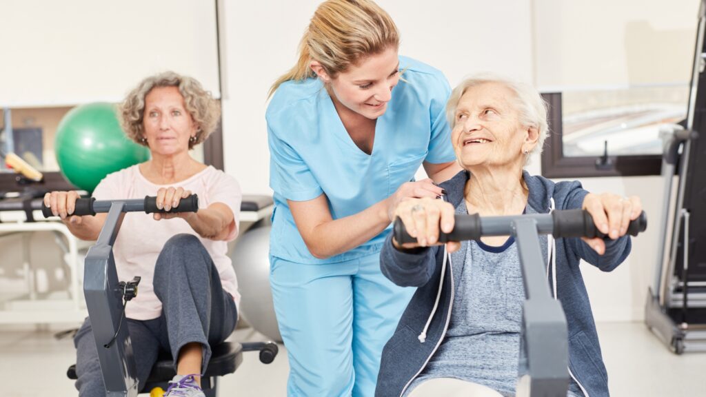 Patient receiving neurological swallowing therapy
